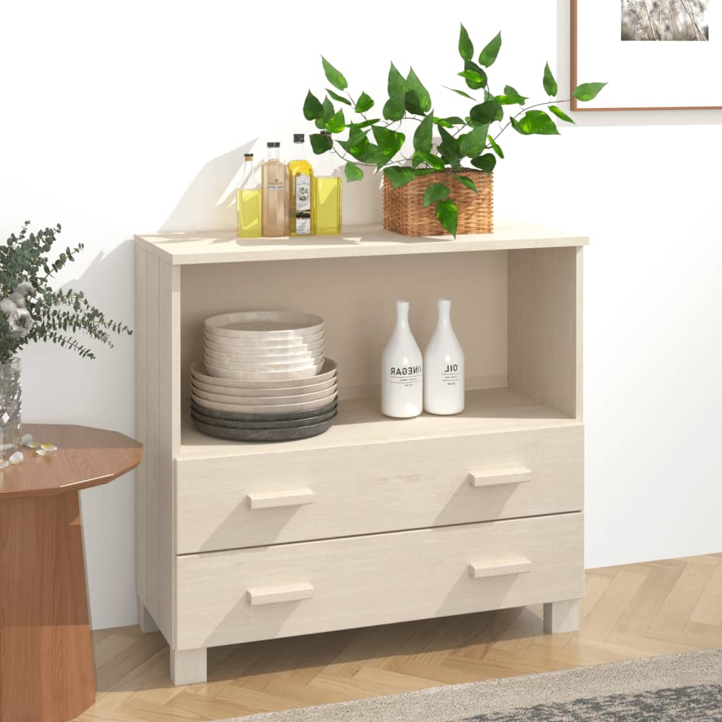 Credenza-Buffet-Armadio da cucina HAMAR ambra 85x35x80 cm in Legno Massello di Pino 257089