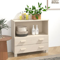 Credenza-Buffet-Armadio da cucina HAMAR ambra 85x35x80 cm in Legno Massello di Pino 257089