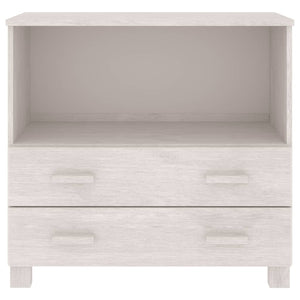 Credenza-Buffet-Armadio da cucina HAMAR Bianca 85x35x80 cm in Legno Massello di Pino