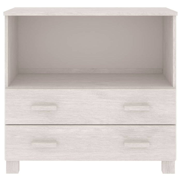 Credenza-Buffet-Armadio da cucina HAMAR Bianca 85x35x80 cm in Legno Massello di Pino
