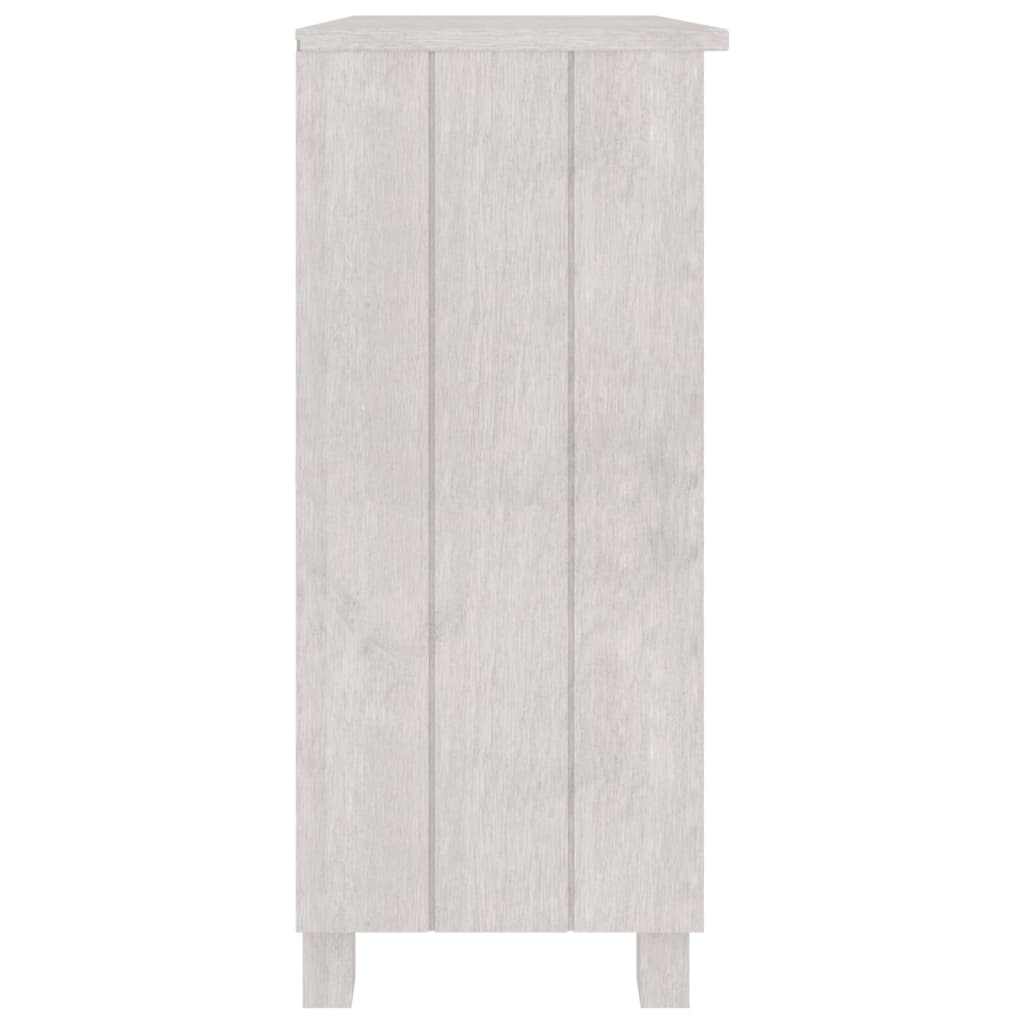 Credenza Bianca 85x35x80 cm in Legno Massello di Pino cod mxl 26412