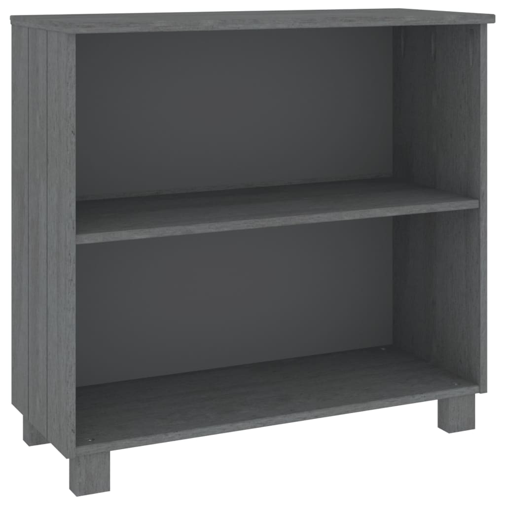 Credenza-Buffet-Armadio da cucina HAMAR Grigio Scuro 85x35x80 cm Legno Massello di Pino 991797