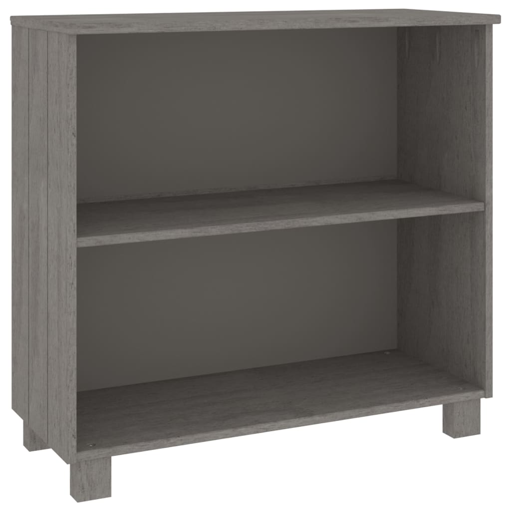Credenza-Buffet-Armadio da cucina HAMAR Grigio Chiaro 85x35x80 cm Legno Massello di Pino 804958