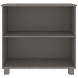 Credenza-Buffet-Armadio da cucina HAMAR Grigio Chiaro 85x35x80 cm Legno Massello di Pino 804958