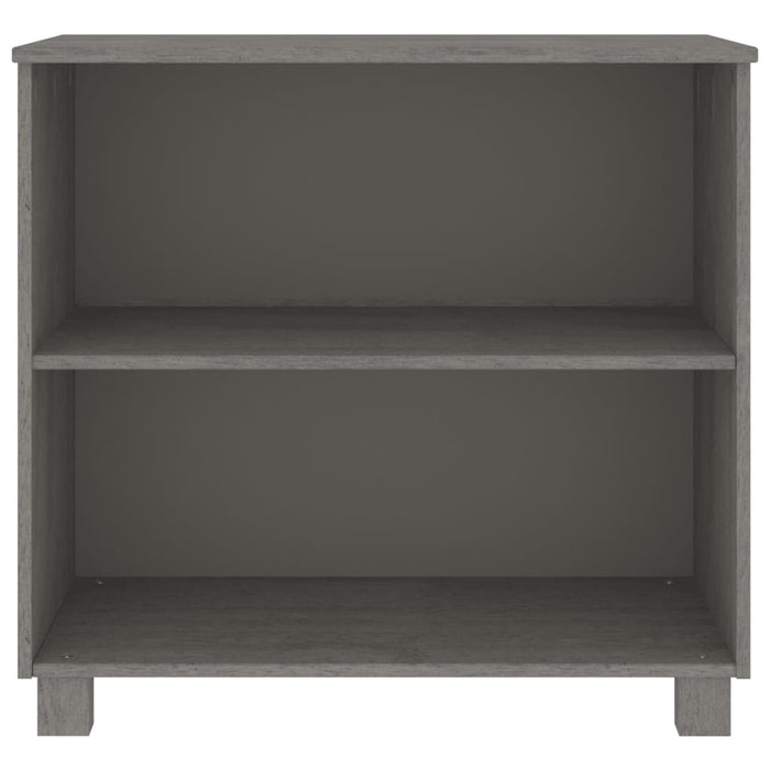 Credenza-Buffet-Armadio da cucina HAMAR Grigio Chiaro 85x35x80 cm Legno Massello di Pino 804958