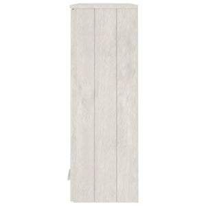 Piano Credenza HAMAR Bianco 85x35x100 cm Legno Massello di Pino 340505