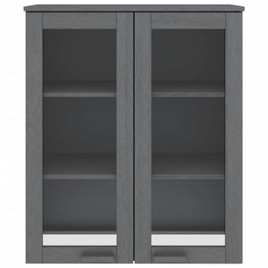 Scaffale Superiore per Credenza Grigio Scuro 85x35x100 cm Pino 340506