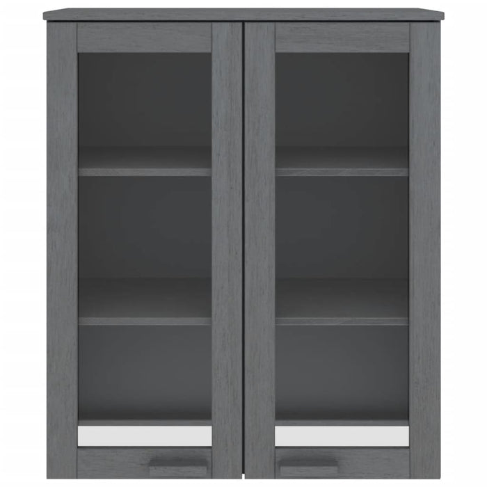 Scaffale Superiore per Credenza Grigio Scuro 85x35x100 cm Pino 340506