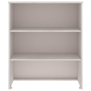 Piano Credenza HAMAR Bianco 85x35x100 cm Legno Massello di Pino 340509