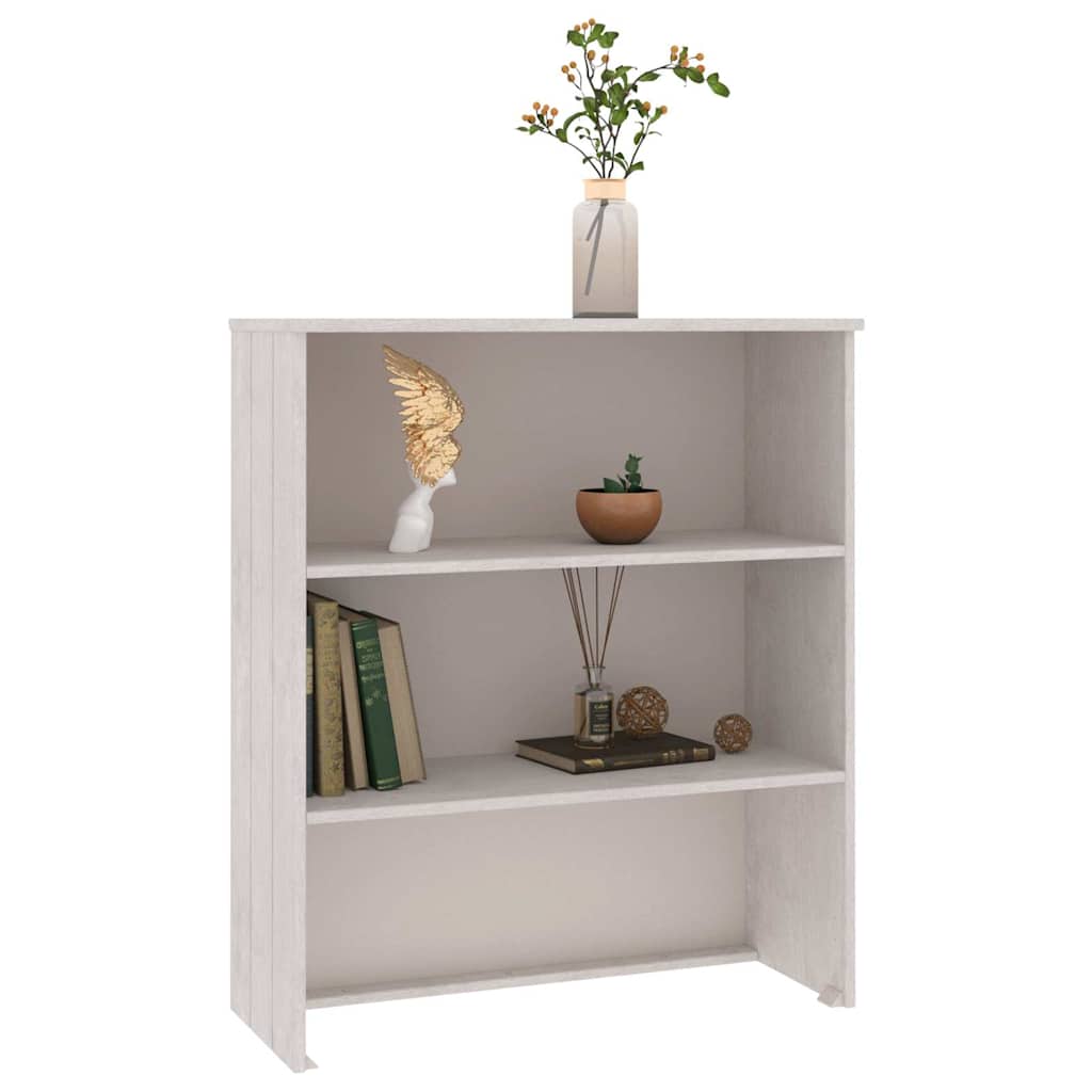 Piano Credenza HAMAR Bianco 85x35x100 cm Legno Massello di Pino 340509