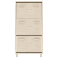 Scarpiera Marrone Miele 59,5x35x117 cm Legno Massello di Pino cod mxl 41349