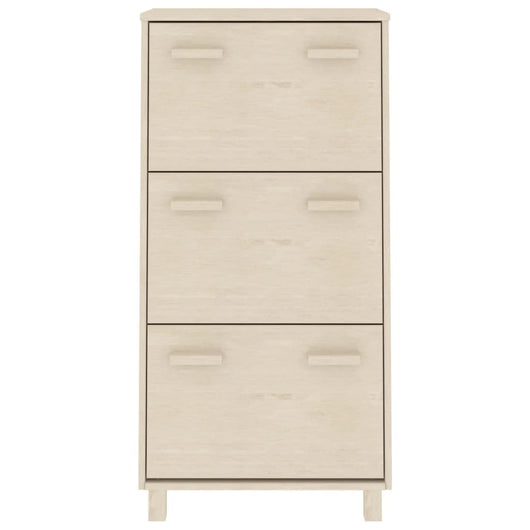 Scarpiera scarpiera mobile portaoggetti ingresso corridoio soggiorno 59,5 x 35 x 117 cm Pino massiccio marrone 02_0021866