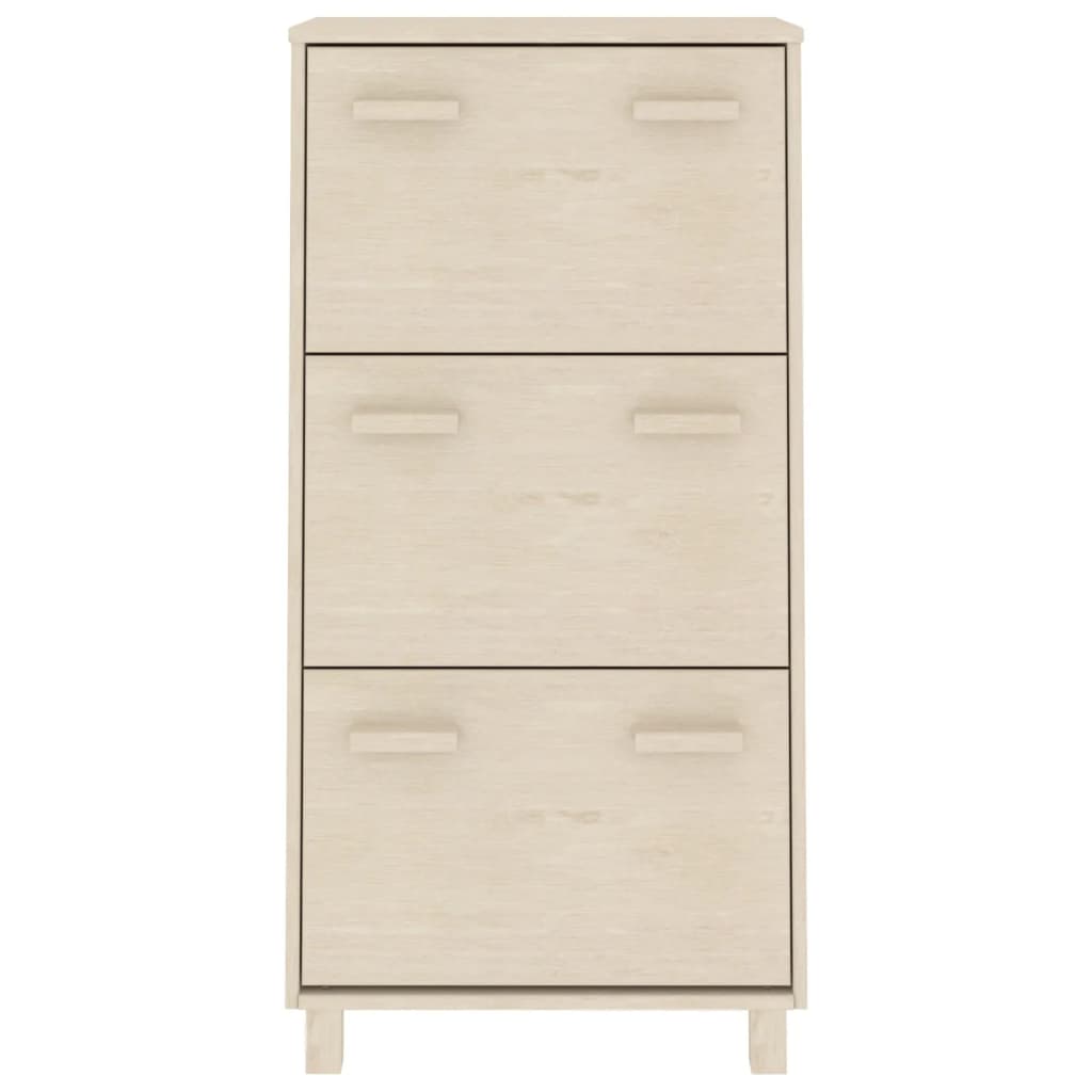Scarpiera HAMAR ambra 59,5x35x117 cm in Legno Massello di Pino 340512