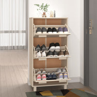 Scarpiera HAMAR ambra 59,5x35x117 cm in Legno Massello di Pino 340512