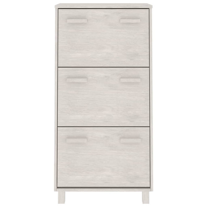 Scarpiera Bianca 59,5x35x117 cm in Legno Massello di Pino cod mxl 46710