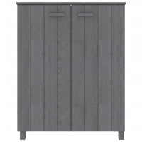 Scarpiera in Grigio Scuro 85x40x108 cm Legno Massello di Pino