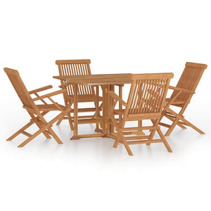 Set da Pranzo Pieghevole per Esterni 5pz Legno Massello di Teak 3096576