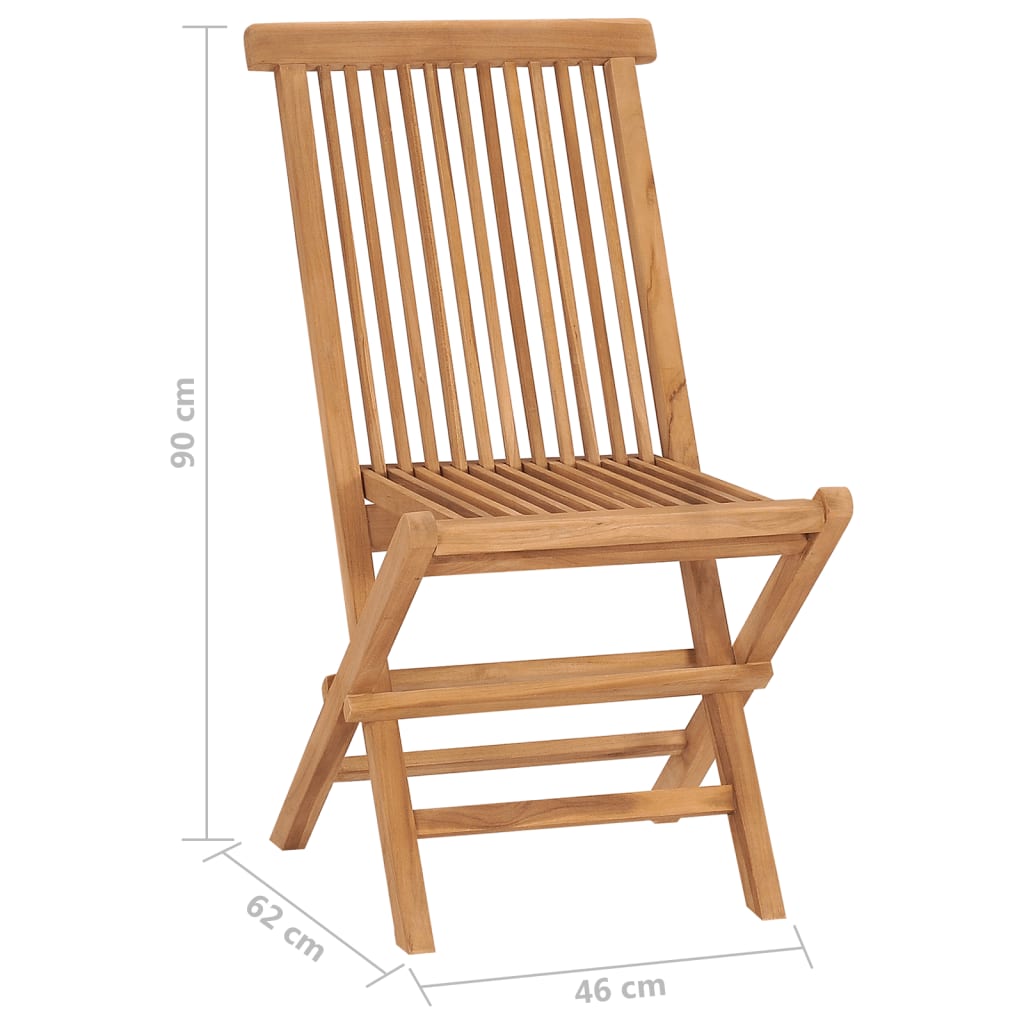 Sedie da Giardino Pieghevoli 6 pz in Legno Massello di Teak cod mxl 10344