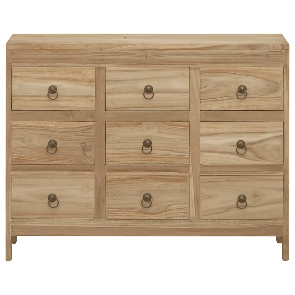 Cassettiera 80x30x55 cm in Legno Massello di Teak 340739