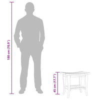 Tavolino da Bagno 50x35x45 cm in Legno Massello di Teak 340748