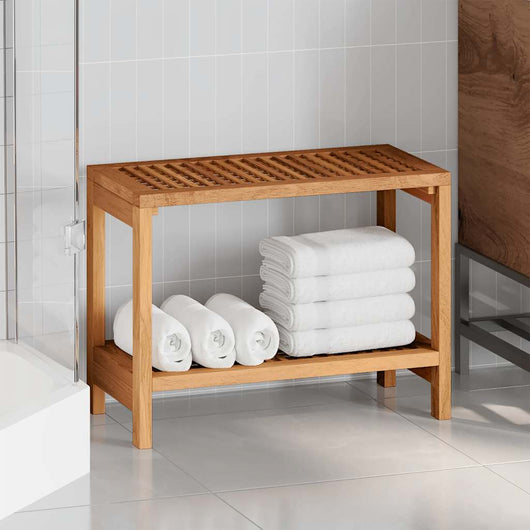 Tavolino da Bagno 60x30x45 cm in Legno Massello di Teak 340752