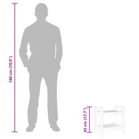 Tavolino da Bagno 45x30x45 cm in Legno Massello di Teak 340753