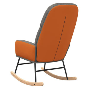 Sedia a Dondolo Grigio Chiaro in Tessuto 341042