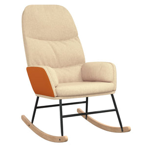 Sedia a Dondolo Crema in Tessutocod mxl 78593