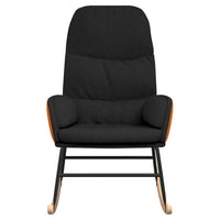 Sedia a Dondolo Nera in Tessuto 341048