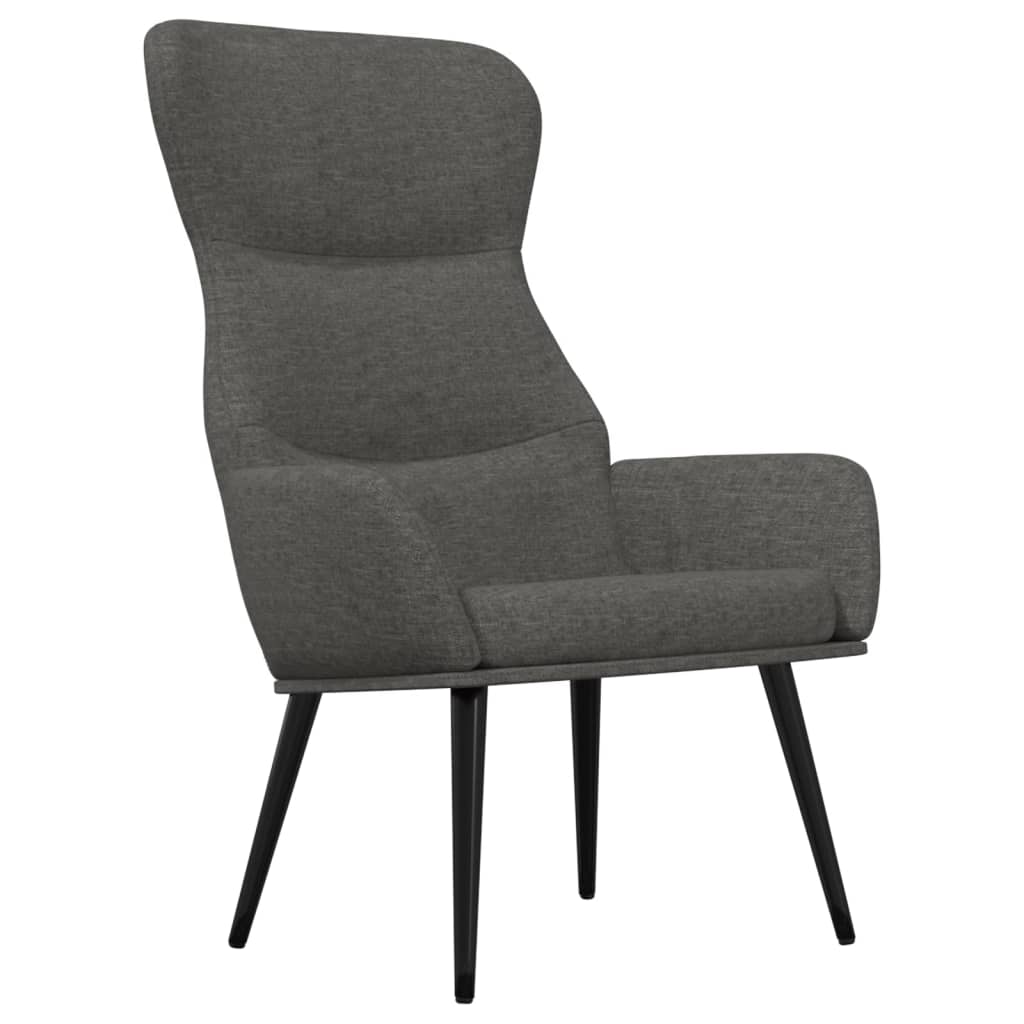 Sedia Relax Grigio Scuro in Tessuto 341072