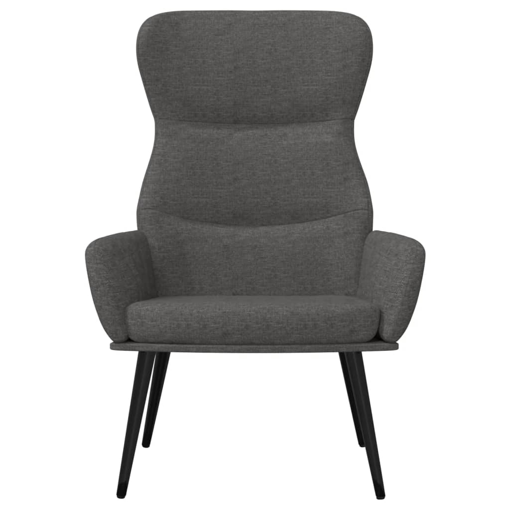 Sedia Relax Grigio Scuro in Tessuto 341072