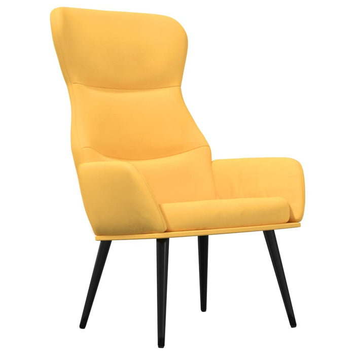 Sedia Relax Giallo Senape in Tessuto 341078