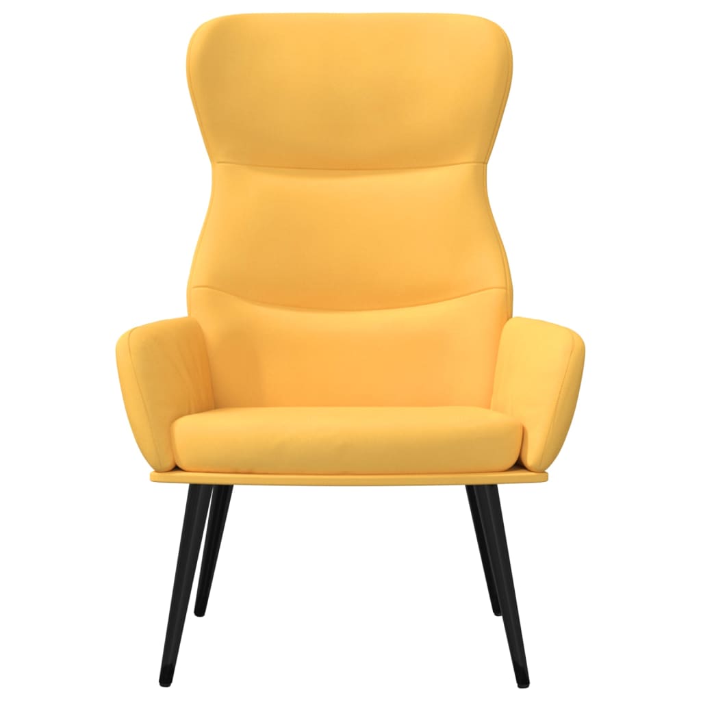 Sedia Relax Giallo Senape in Tessuto 341078