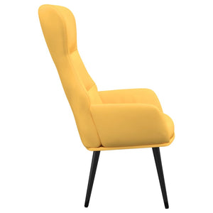 Sedia Relax Giallo Senape in Tessuto 341078