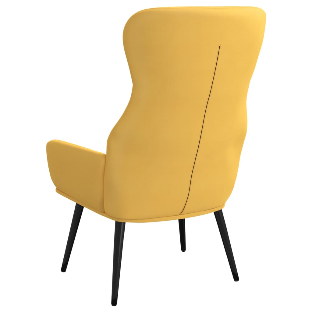 Sedia Relax Giallo Senape in Tessuto 341078