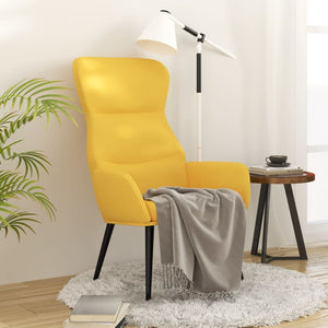 Sedia Relax Giallo Senape in Tessuto 341078