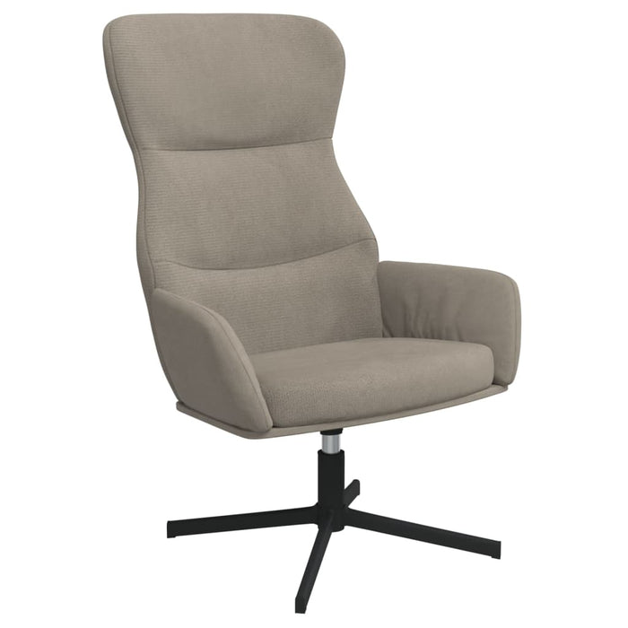 Sedia Relax Grigio Chiaro in Velluto 341108