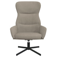 Sedia Relax Grigio Chiaro in Velluto 341108