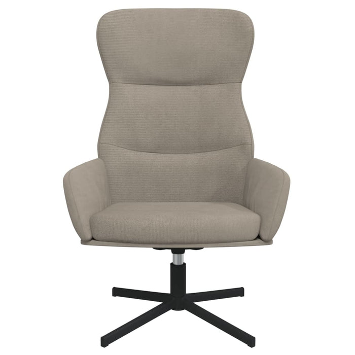 Sedia Relax Grigio Chiaro in Velluto 341108