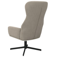 Sedia Relax Grigio Chiaro in Velluto 341108