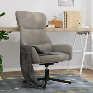 Sedia Relax Grigio Chiaro in Velluto 341108