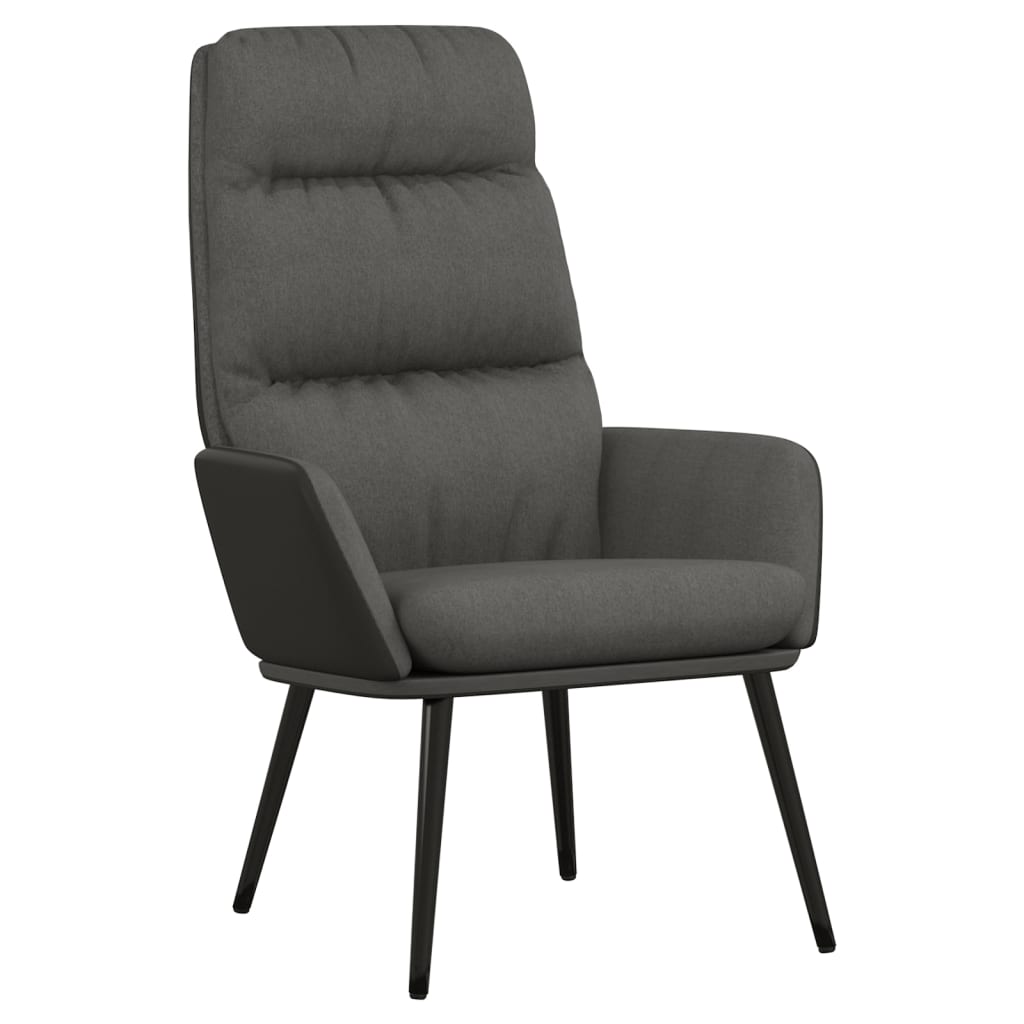 Sedia Relax Grigio Scuro in Tessuto 341120