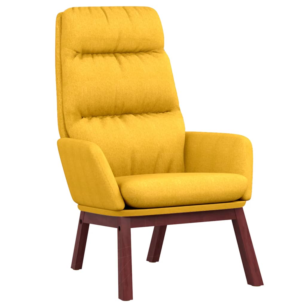 Sedia Relax Giallo Senape in Tessuto 341166