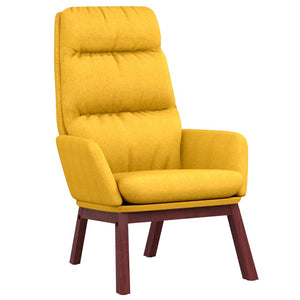 Sedia Relax Giallo Senape in Tessuto 341166