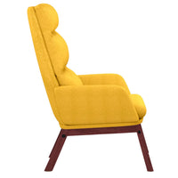 Sedia Relax Giallo Senape in Tessuto 341166