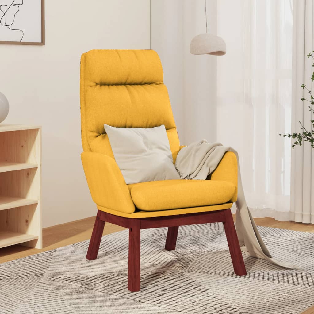 Sedia Relax Giallo Senape in Tessuto 341166