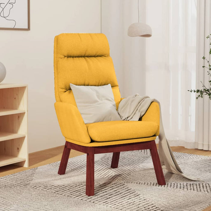 Sedia Relax Giallo Senape in Tessuto 341166