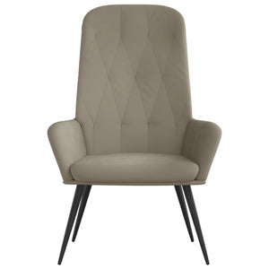 Sedia Relax Grigio Chiaro in Velluto 341194