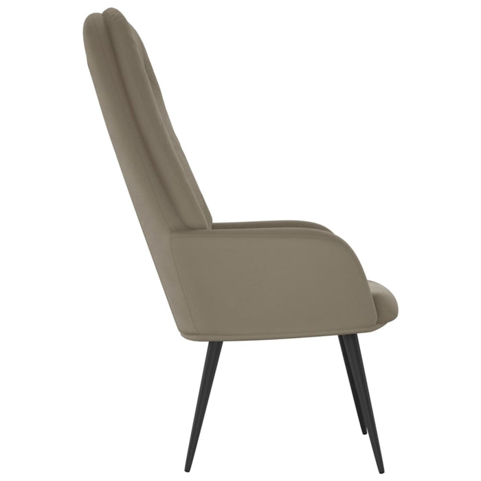 Sedia Relax Grigio Chiaro in Velluto 341194