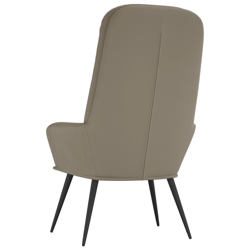 Sedia Relax Grigio Chiaro in Velluto 341194
